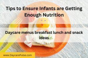 Many Ideas to add in your daycare menu are also easy to prepare at home. A variety of nutritious meals to select from veg and non veg options for your child.