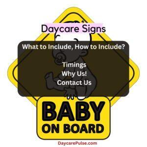 Daycare Sign Ideas