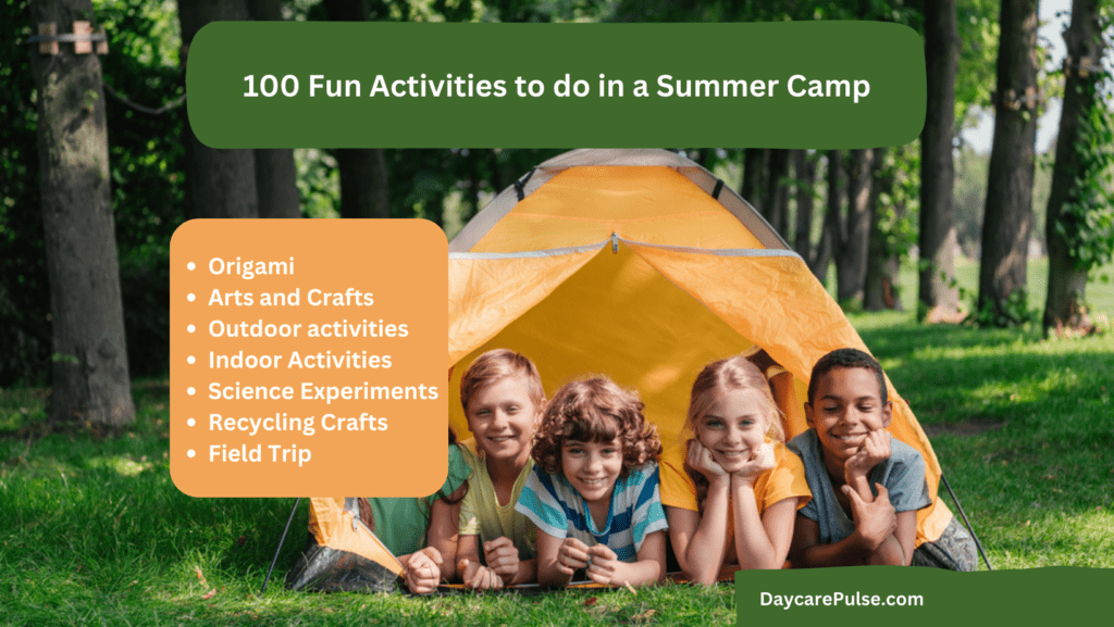 End your creative block! Get inspiration with 100 summer camp ideas for daycare in 8 different categories that won’t overwhelm you